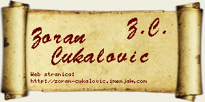 Zoran Čukalović vizit kartica